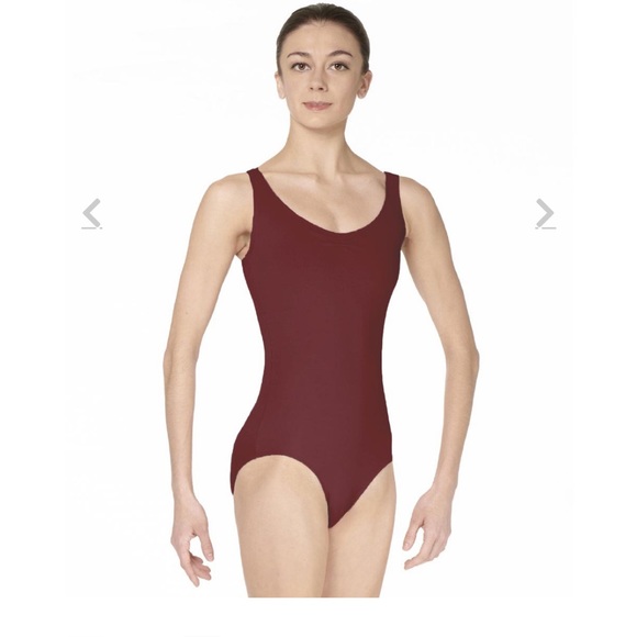 Faustine Youth Pinch Front Tank Leotard (Burgundy) main image 1